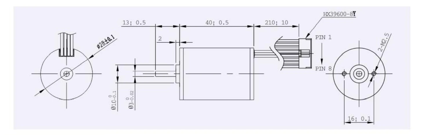 2840 motor outline