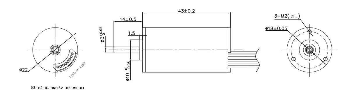 VEC-22 series Brushless Coreless Motor design VEC-22 series Brushless Coreless Motor design