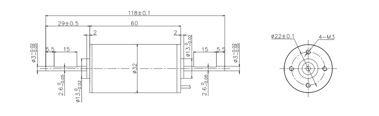 VEC-32 series Brushless Coreless Motor design VEC-32 series Brushless Coreless Motor design